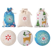 PBPBOX 12pcs Holiday Goodie Bags Cloth Assorted Color for Christmas Party