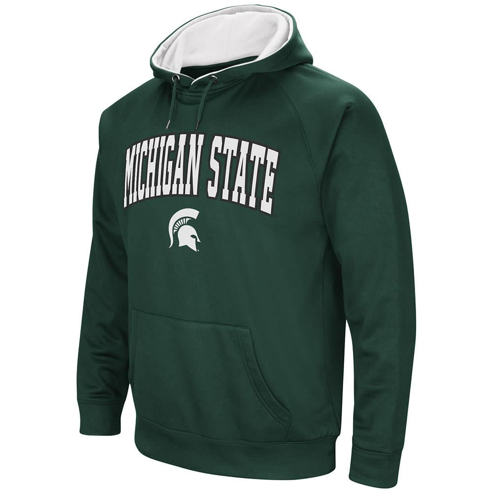 Mens Michigan State Spartans Fleece Pull-over Hoodie by Colosseum