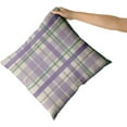 thumbnail image 3 of Purple Green Throw Pillow Covers 20x20 Light Purple Grey Buffalo Plaid Holiday Decorative Throw Pillows Summer Decorations Pillowcase Cotton Square Cushion Cover Decor for Home Couch Bed Soft Set of 2, 3 of 6