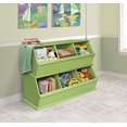 thumbnail image 3 of Jouet de Rangement Ouvert Empilable en Bois 3 Bacs Organisant Cubby, 3 of 6