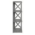 thumbnail image 6 of Weston Home Rebecca Wood 3-Shelf Corner Bookcase, Gray, 6 of 7