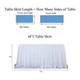 thumbnail image 2 of White Tulle Tutu Table Skirt for Baby Shower Wedding,Birthday Party, Suitable for Rectangle or Round Tablecloth - 6ft*30In, 2 of 8