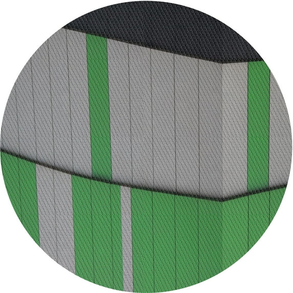 Ahgly Company Indoor Round Patterned Green Novelty Area Rugs, 3' Round