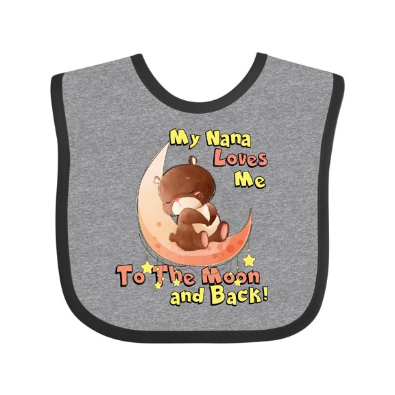 Inktastic My Nana Loves Me to the Moon and Back Boys or Girls Baby Bib
