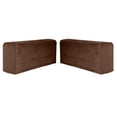 thumbnail image 2 of 2 Sofa Armrest Cover Polyester Solid Color Removable Armchair Cover Solid Color Armrest , Khaki, 2 of 7