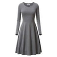 thumbnail image 4 of JJHGVB Sundresses for Women Outfit for Women Outfits for Women T Shirt Dress Vacation Outfit Casual Flowy A-line Long Dresses Long Sleeve Travel Long Dresses Winter Dresses Gray L, 4 of 4