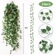 thumbnail image 3 of Hiedra artificial CEWOR, paquete de 14 unidades con 100 guirnaldas de luces LED, 3 of 7