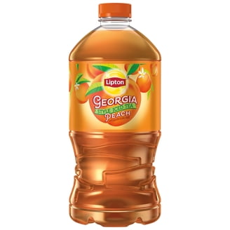 B4Y Georgia Peach Iced Tea - 18.5 Fl Oz Bottles (24 Pack), Refreshing Peach Flavor Tea