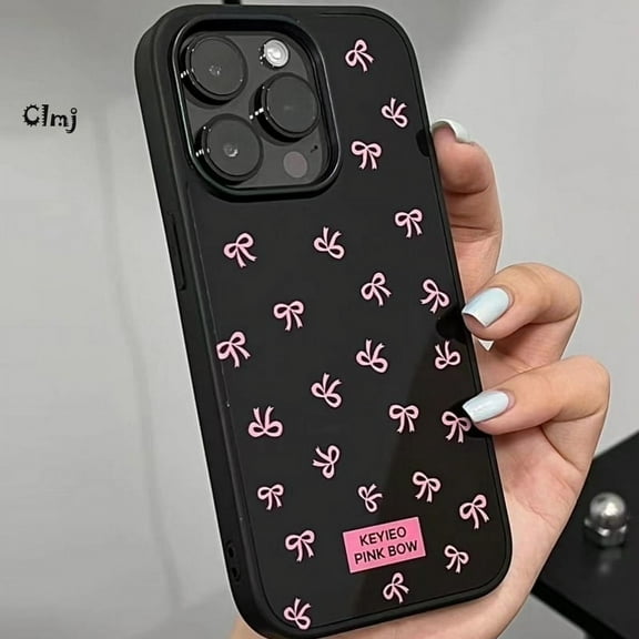 Clmj ins Korean bow phone case for iPhone 13 Pro Max 11 12 mini XR x 14 Pro Xs se 2020 7 8 plus soft silicone protective cover