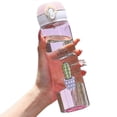 thumbnail image 2 of (500ml Blue A)Sports water bottle outdoor water bottle with straw plastic portable water cup camping, 2 of 4