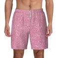 thumbnail image 2 of Goofa Glitter Pink Printed Men's Swim Trunks Board Shorts Quick Dry Mens Swimming Trunks with Compression Liner,Breathable Fit Hawaii Beach Shorts-Large, 2 of 9