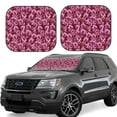 thumbnail image 2 of Uemuo Orchids Flowers Printed 2 PCS Car Windshield Sun Shade, Auto Sun Heat and UV Rays Blocker, Foldable Automotive Front Window Sunshade Protector, 2 of 7