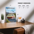 thumbnail image 4 of Montrose, Colorado, Camper Van Mountain Drive (12x18 Aluminum Art, Indoor Outdoor Metal Sign Decor), 4 of 5