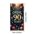 thumbnail image 3 of LUUFILx Cheers to 90 Years Backdrop Banner Birthday Party Decoration Background Photography Props Celebration Decors Anniversary Supplies, 3 of 9