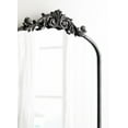 thumbnail image 4 of Kate and Laurel Arendahl Vintage Glam Arched Tall Panel Mirror, 24 x 42, Antique Black, Traditional Baroque Large Body Wall Mirror with Ornate Garland Inspired Crown, 4 of 9