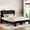 Black-Metal Platform, variant on Vanress King Bed Frame, Metal Platform Bed Frame with Storage LED Light Headboard and 2 USB, Noise Free, No Box Spring Needed, Dark Brown