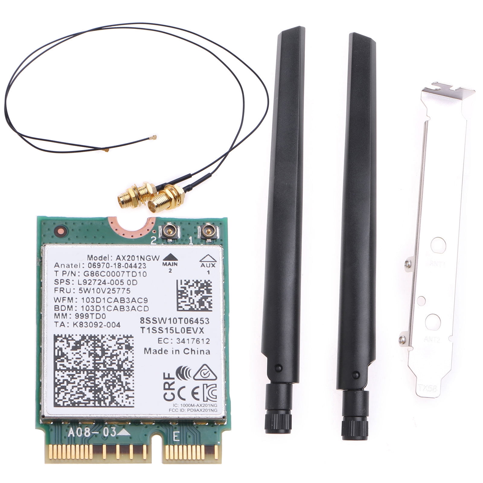 YEUHTLL WiFi Key E M.2 CNVio2 Desktop Adapter 5.0 Wireless 802.11ax 2.4G/5G/ Support MU-MIMO AX201NGW Gigabit Network Card - Walmart.com
