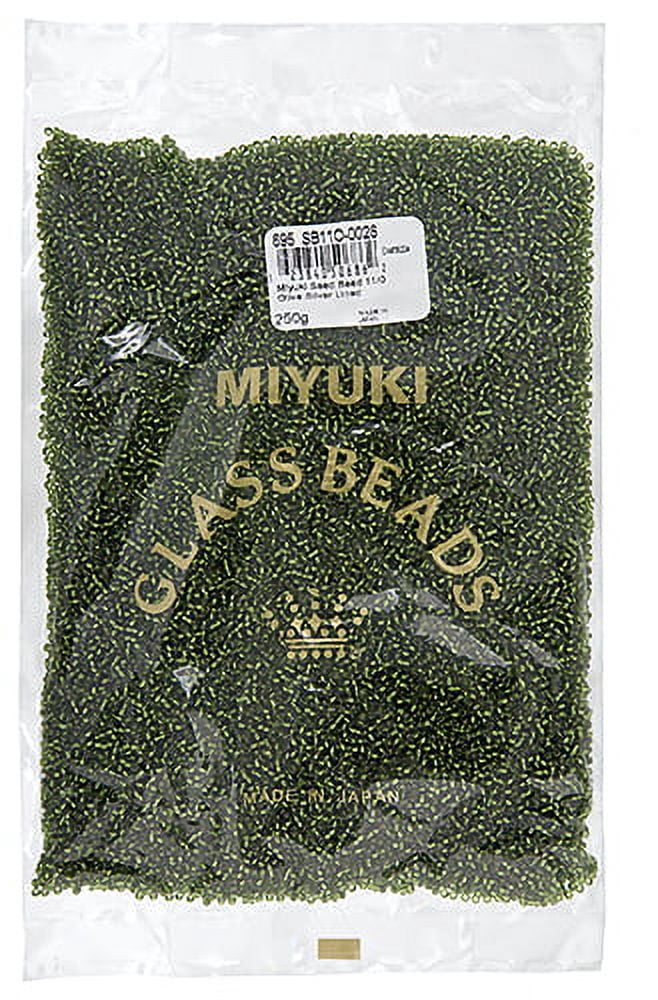 Miyuki Glass Seed Beads 11/0 (250g) DB0026 Silverlined Olive Bead for DIY