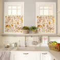 thumbnail image 4 of Fall Autumn Kitchen Window Curtain Set with Tiers and Valance, 3 Pieces Rod Pocket Valances Yellow Orange Fall Leaves Birds Window Treatment Semi Sheer Kitchen Bedroom Farmhouse Decor (52"W x 18"L), 4 of 6