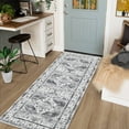 thumbnail image 6 of Aoile 2' x 6' Washable Runner Rug | Soft Retro Distressed Rug | Entrance Rug | Boho Vintage | Non Slip | Low Pile | Gray, 6 of 10