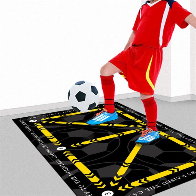 Ctnporpo Football Footstep Training Non Slip Mat Home Mud Sports Footstep Carpet Indoor Soundproofing Fitness Mat Area Rug