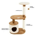 thumbnail image 3 of Petmaker 38-in Cat Tree & Condo Scratching Post Tower, Brown, 3 of 5