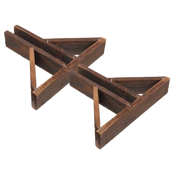 DINHEAROM 2Pcs Practical Wood Fence Base Kit for Garden Yard Fence Stable Support