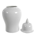 thumbnail image 7 of Red Lantern 32" White Porcelain Temple Jar, 7 of 7