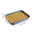 thumbnail image 3 of Hohaski Water Cup Drainage Tray Home Living Room Double Tray Rectangular Tea Tray Fruit Tray, 3 of 6