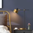 Oneach Modern Desk Lamp for Bedroom Living Room Black Gold Metal