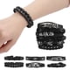 thumbnail image 4 of Pulsera De Cuero, Brazalete Hecho A Mano, Pulsera De Cuero Trenzado De 12 Piezas, Enrollado Hecho A Mano Para Muchas Ocasiones ANGGREK Leather Bracelet, 4 of 8