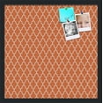thumbnail image 2 of PinPix 20x20 Custom Cork Bulletin Board Quarterfoil Orange Poster Board Has a Fabric Style Canvas Finish, Framed in Quarterfoil Orange, by ArtToFrames (PinPix-328), 2 of 6
