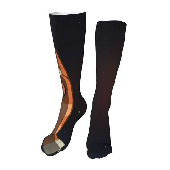 Lsque Bluey Print Women's Men's Novelty 20in Crew Socks Cotton Socks Knee High Socks for Walking,Running,Nurses,Pregnancy