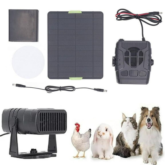 20W Solar Chicken Coop Heater with Dual USB Ports, IP65 Waterproof Outdoor Heater for Winter, Portable Solar Powered Warmer for Pet Houses, Greenhouses, Cars & Camping