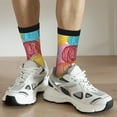 thumbnail image 5 of Goofa Colorful Wool Balls Printed Men's Crew Socks, Soft Durable Breathable Moisture-Wicking with Odor Control Cotton socks, 5 of 9