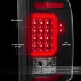 thumbnail image 3 of DNA Motoring For 07-14 Chevy Silverado 3D LED Red C-Bar Euro Black Clear Tail Light Pair Replacement, 3 of 6