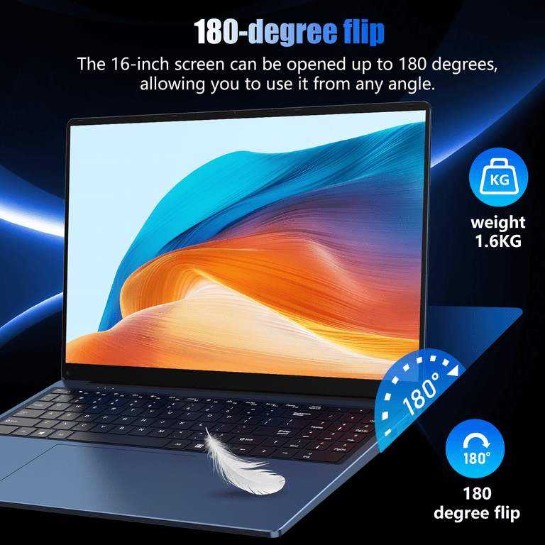 Chheart 16 Inch Gaming Laptop, Windows 11 Pro, 16GB RAM, 1TB SSD