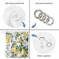 thumbnail image 5 of Lemon Bird Bathroom Shower Curtains with 12 Hooks Polyester Waterproof Shower Curtain for Stalls and Bathtubs Watercolor Yellow Green Foliage Flower Leaf Decorative Bathroom Curtain 60x72 Inches, 5 of 8