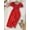 Red, variant on Casual Square Neck Polka Dot Jumpsuit for Girls Clothing Bodysuit