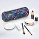 thumbnail image 2 of Disketp Cosmic Purple Irises Estuche Organizador de Lápices de Cuero, Estuche de Oficina con Cremallera para Bolígrafo y Lápiz, 2 of 6