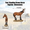 thumbnail image 3 of Standing Brown Horse Figurine - Collectible Horse Sculpture for Home and Office Decor, Hand-Painted Resin Animal Ornament - Decor for Desk and Bookshelf for Horse Lovers, 3 of 8