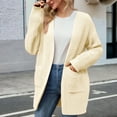 thumbnail image 2 of XIAOCHA Cardigans For Women Long Sleeves Chunky Knit Open Front Cardigan Sweater Cozy Oversized Soft Warm Casual Outwear With Pockets, 2 of 5