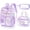Purple, variant on 3PCS Clear Backpack with Lunch Box & Pencil Case, Heavy Duty Transparent Bookbag Stadium Approved See Through Backpack Set, Pink