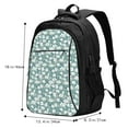 thumbnail image 5 of Wukai Floral Travel Laptop Backpack: Business Water-Resistant Bag with USB Charging Port, Ideal College Backpack for Men & Women, 5 of 6