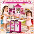 thumbnail image 6 of LINXUXIE Kids Kitchen Playset,Toddler Kitchen Playset with Sound & Light,Cooking Stove,Play Sink,Play Food Toy and Kitchen Accessories,Play Kitchen for Toddlers 1-3,Perfect Gifts for Girls Boys, 6 of 7