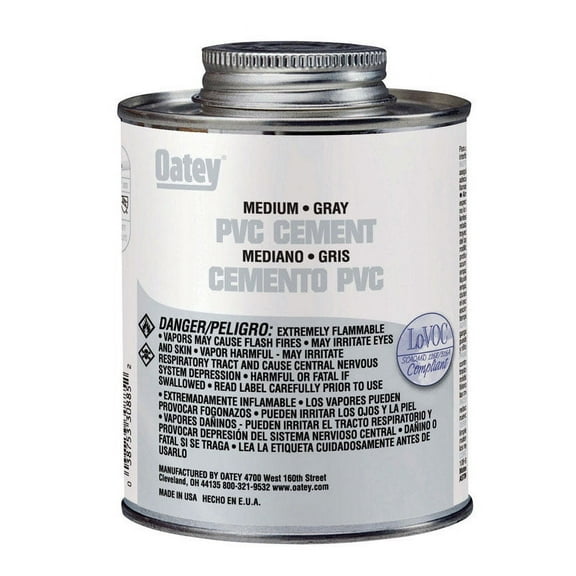 Oatey 30885 16 oz Plastic Grey Pipe Cement