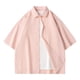 thumbnail image 1 of pstuiky Camisas casuales de manga corta para hombre, Camisa de manga corta con botones de color liso para hombre ropa de hombre m, 1 of 8