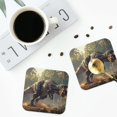 thumbnail image 4 of Naloa Jungle Dinosaur Coasters for Set of 4 - PU Leather Coasters, Coasters for Table Cup Tea Coffee Beer, Decorative for Kitchen Homedecor (Round), 4 of 6