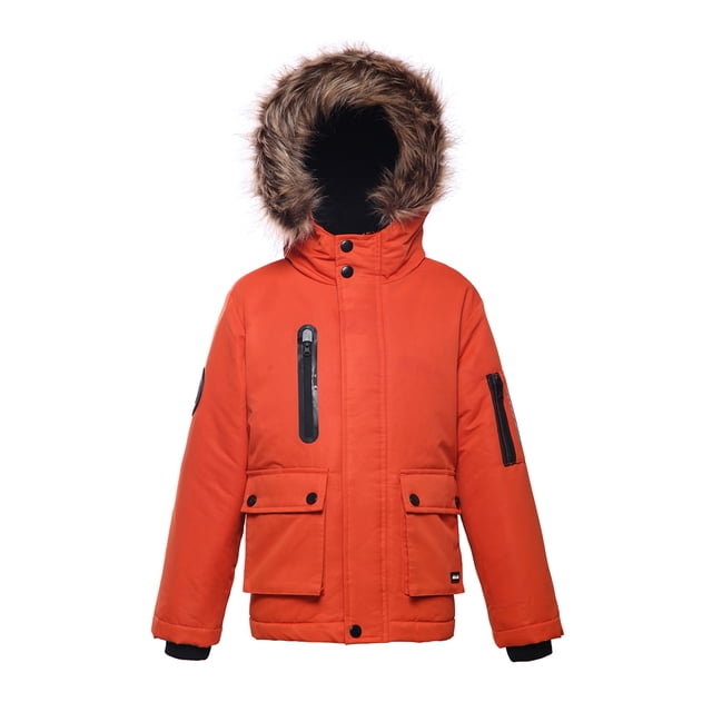 Boys' Warm Parka Jacket Sherpa Fleece Lined Winter Snow Coat