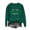 thumbnail image 2 of BLTIBY 2025 St Patricks Day Sweatshirt for Women Fall Spring Lucky Printed Long Sleeve Round Neck Fashion Causal Pullover Tops Green 4 L, 2 of 4